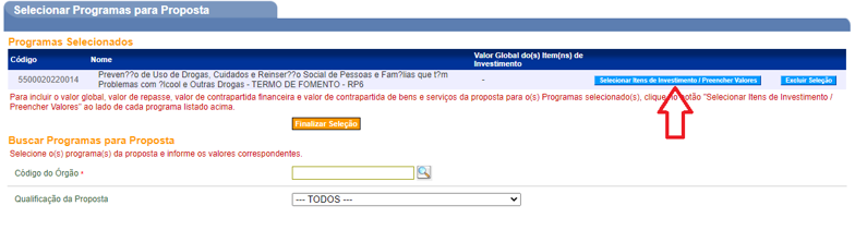 # Plataforma + Brail - Cadastramento de Propostas