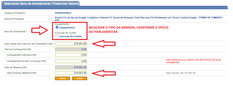 # Plataforma + Brail - Cadastramento de Propostas